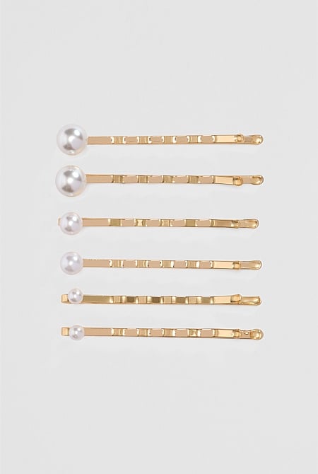 Pearl Hair Pin Pack of 6