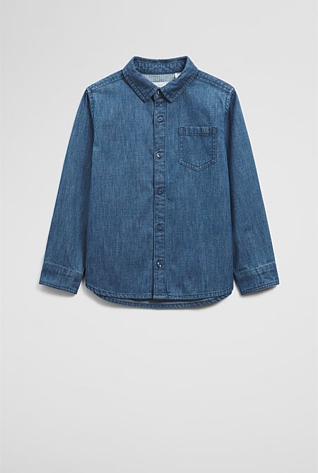 Organically Grown Cotton Denim Shirt