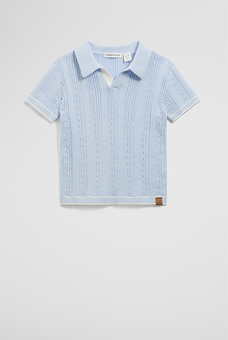 Organically Grown Cotton Knit Polo