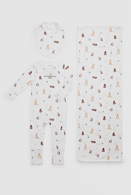 Organically Grown Cotton Animal Gift Box