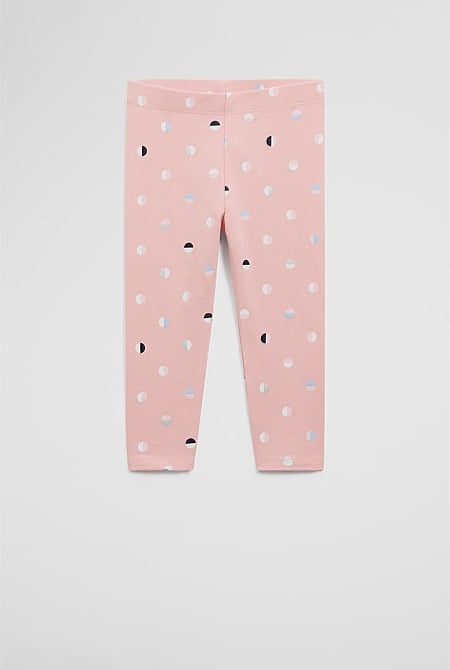 Organically Grown Cotton Blend Spot Legging