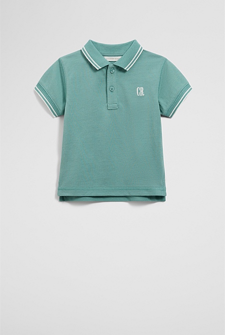 Organically Grown Cotton Logo Polo Shirt