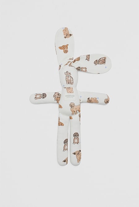 Organically Grown Cotton Dog Print Bunny