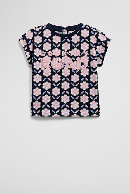 Organically Grown Cotton Sequin Logo T-Shirt