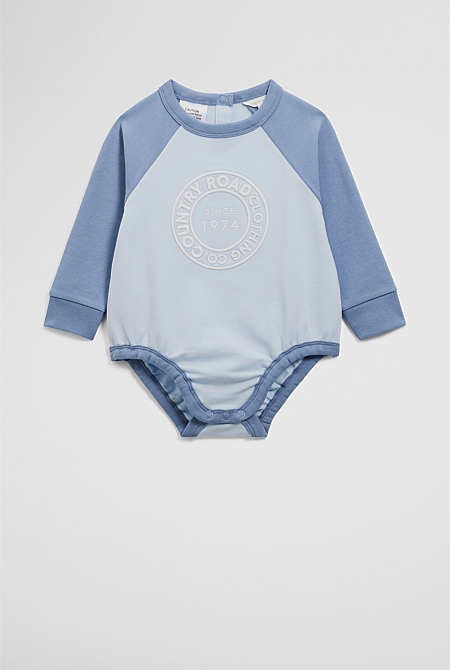 Organically Grown Circle Logo Sweat Bodysuit