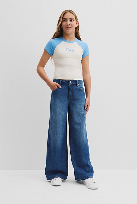 Teen Raglan Sleeve Logo T-Shirt