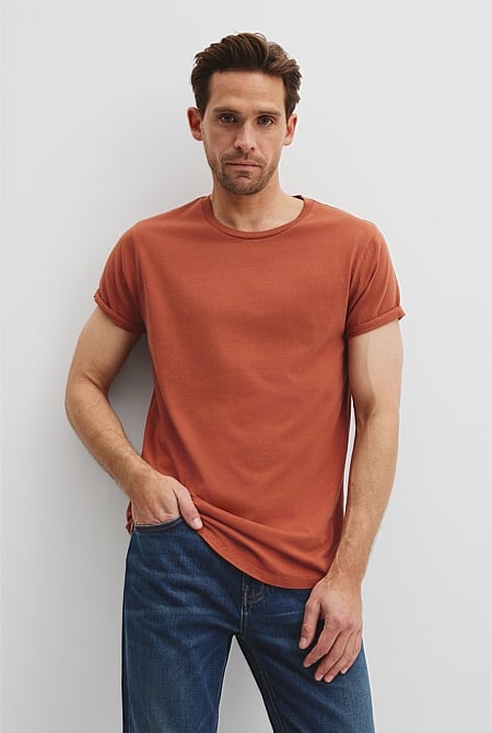 Australian Cotton Longline Garment Dye T-Shirt