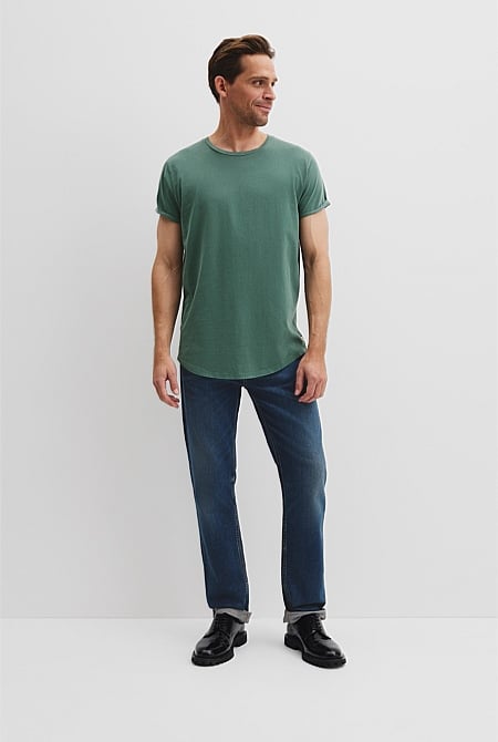 Australian Cotton Longline Garment Dye T-Shirt