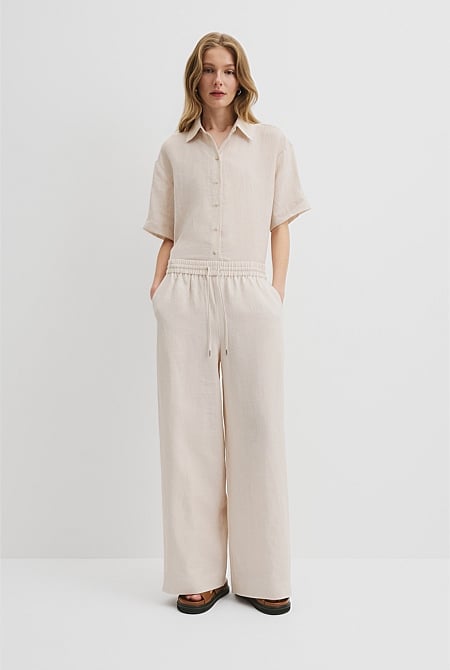 Organically Grown Linen Pull-On Pant