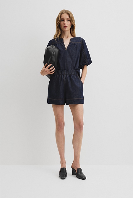 Chambray Denim Short