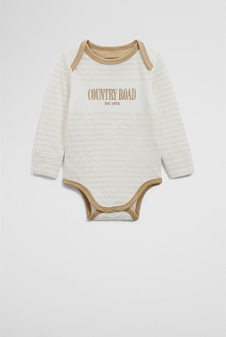 Organically Grown Cotton Long Sleeve Heritage Bodysuit