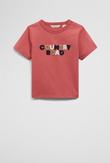 Organically Grown Cotton Boucle Logo T-Shirt