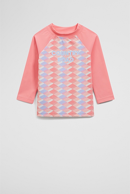 Geometric Print Rash Vest