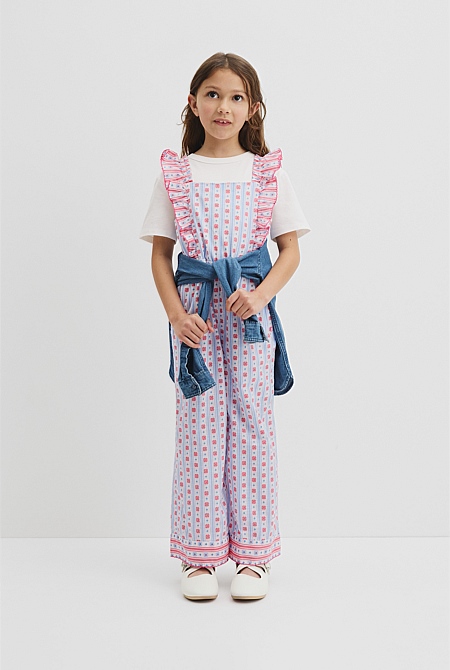 Organically Grown Cotton Frill Sleeve Jumpsuit