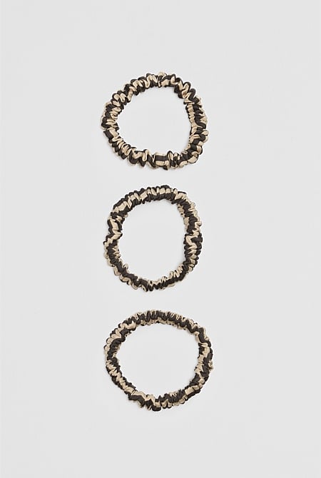 Small Silk Scrunchie Pack of 3