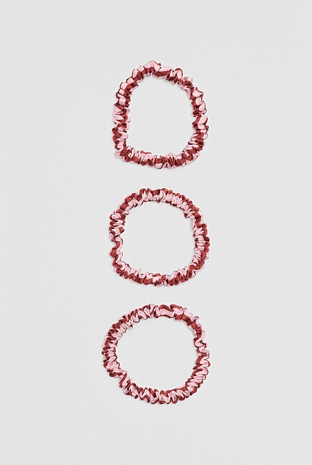 Small Silk Scrunchie Pack of 3