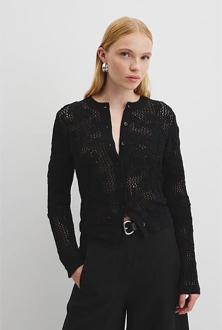 Applique Knit Cardigan