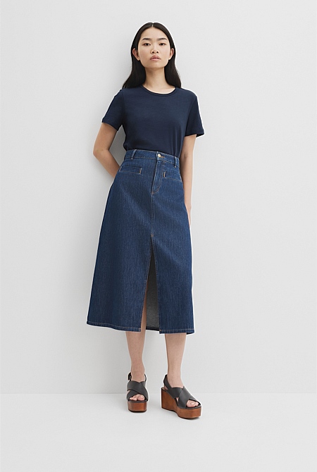 Australian Good Earth Cotton Slub Short Sleeve T-Shirt