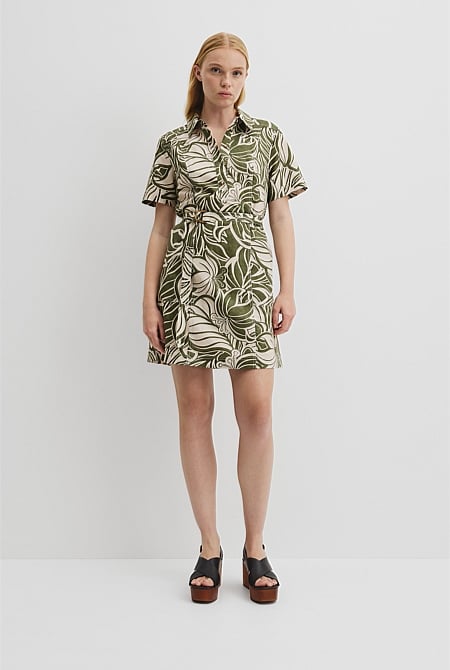 Print Flared Mini Dress