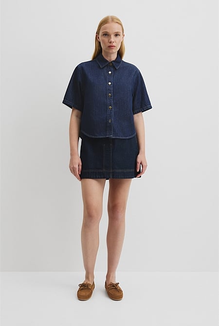 Short Sleeve Denim Shirt
