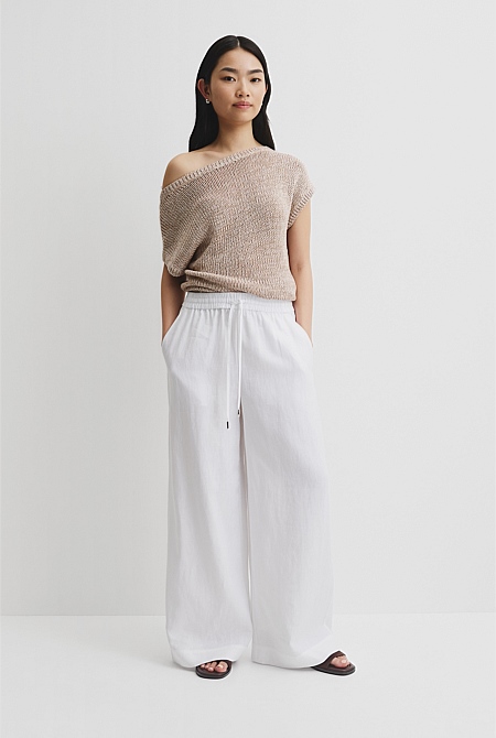 Organically Grown Linen Pull-On Pant