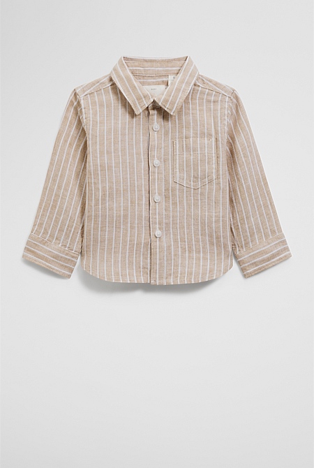 Organically Grown Linen Long Sleeve Linen Shirt