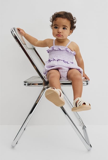 Gingham Frill Romper