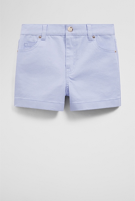 Hi Rise Denim Short