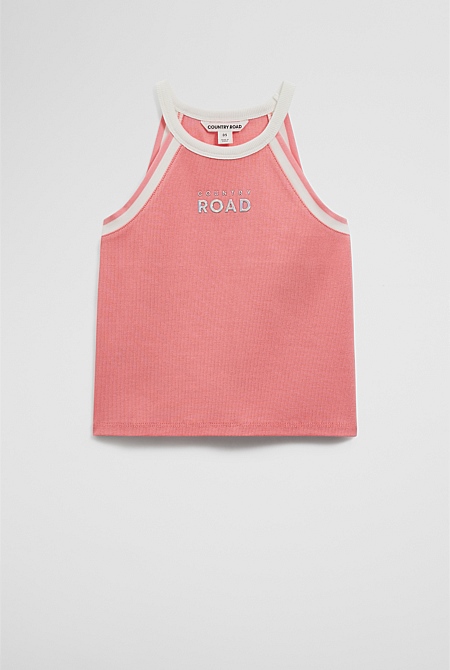 Cotton Logo Halter Tank