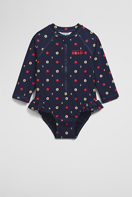 Geometric Floral Swimsuit