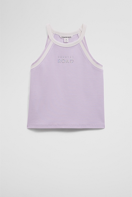 Cotton Logo Halter Tank