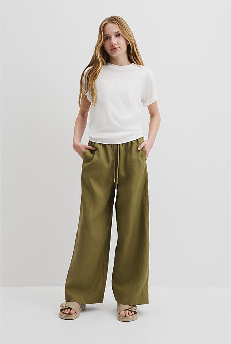Teen Organically Grown Linen Pant
