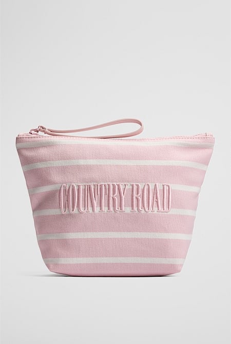 Australian Cotton Embroidered Heritage Tri Cosmetic Case