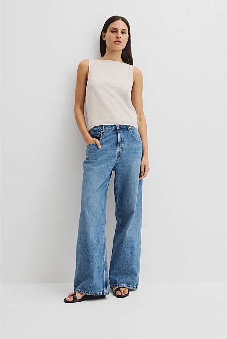 Organically Grown Cotton Linen Blend Tank