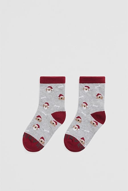 Christmas Dog Sock