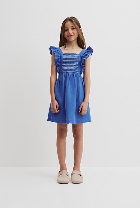 Smock Front Apron Dress