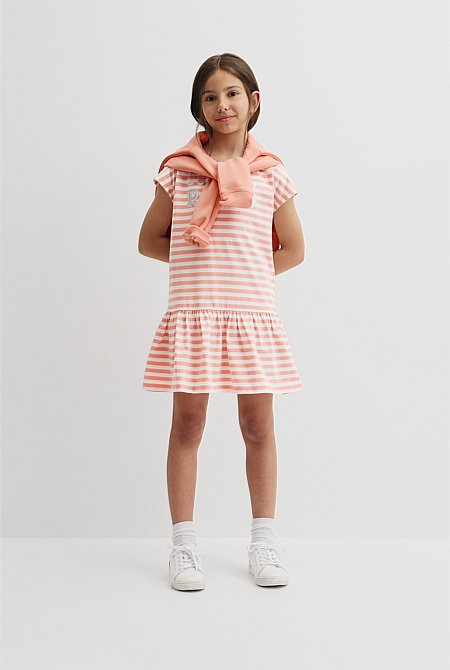 Drop Waist Logo T-Shirt Dress