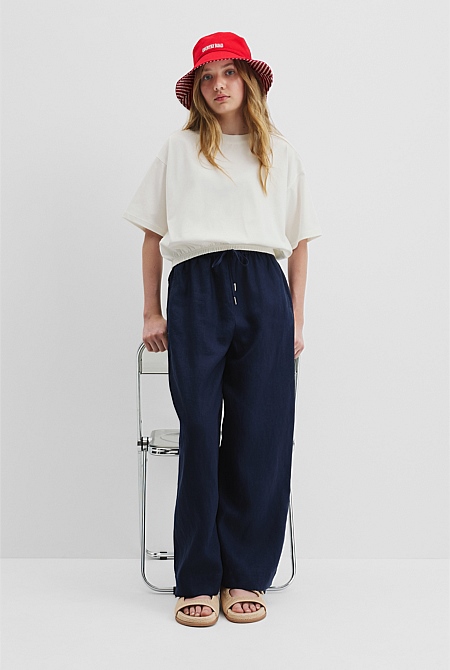 Teen Recycled Cotton Blend Elasticated T-Shirt