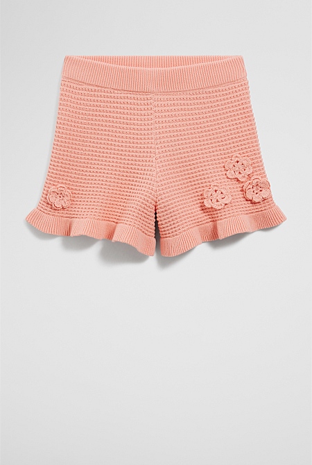Flower Knit Short