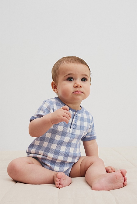 Gingham Short Sleeve Bodysuit