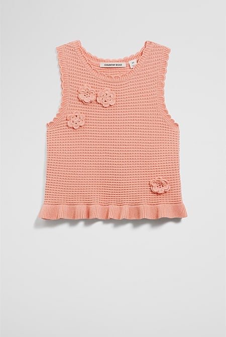 Flower Knit Tank