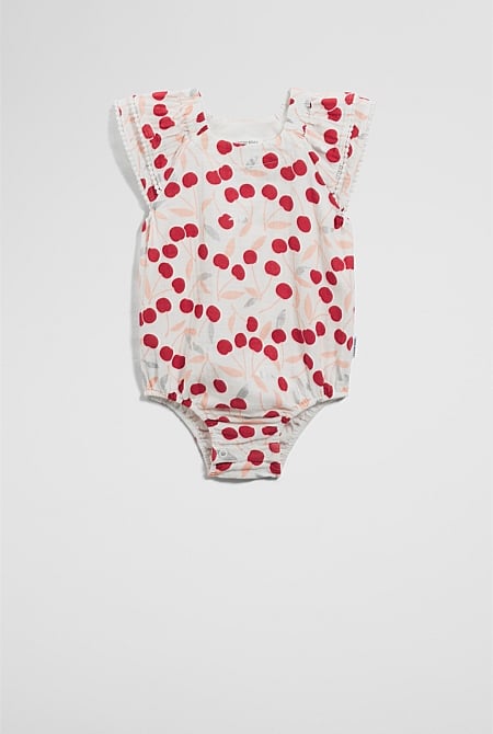 Cherry Frilled Romper