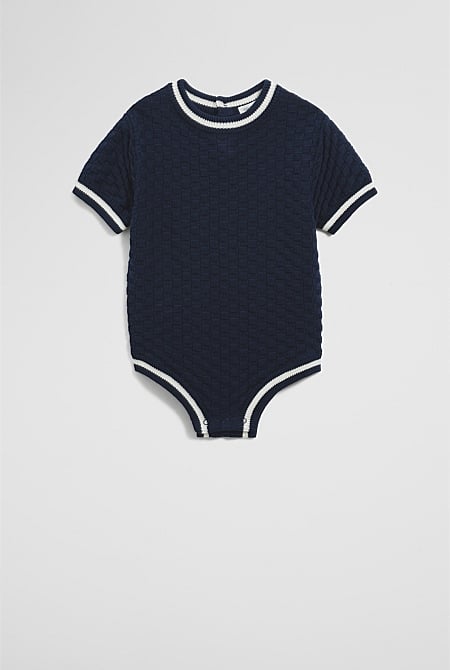 Textured Knit Romper