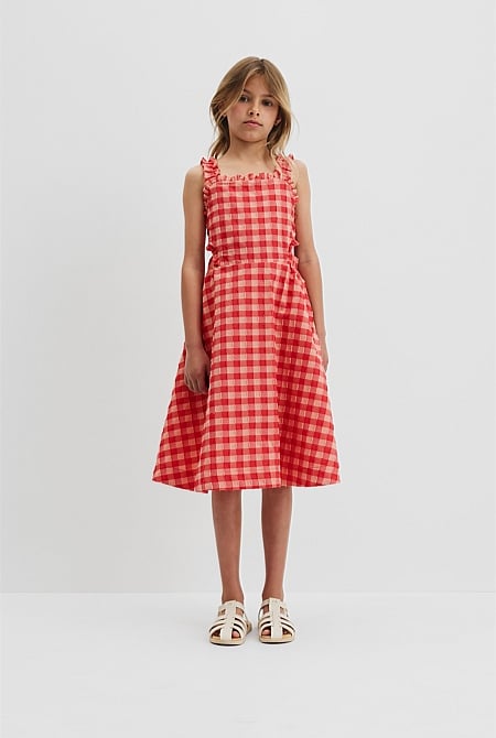 Gingham Midi Dress
