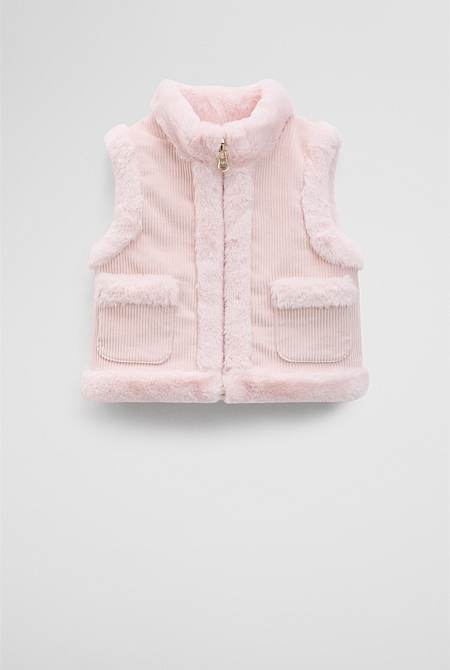 Reverse Faux Fur Vest