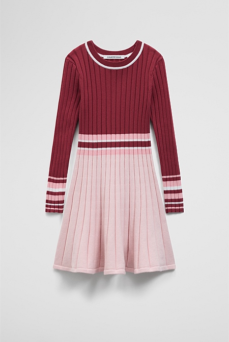 Placed Strap Knit Dress
