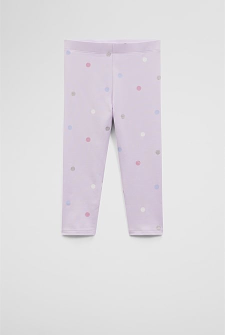 Organically Grown Cotton Blend Spot Legging