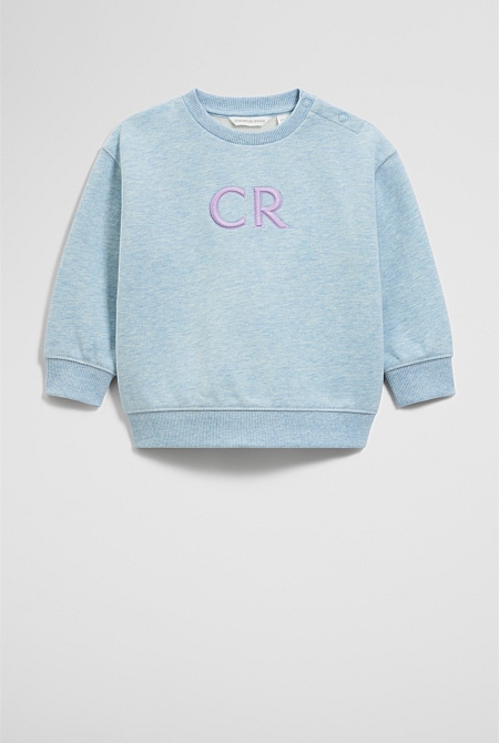 Oversized Australian Cotton CR Logo Sweat