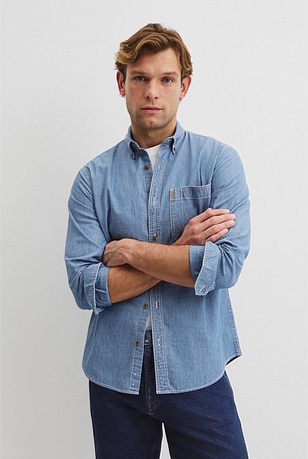 Regular Fit Workwear Chambray Shirt