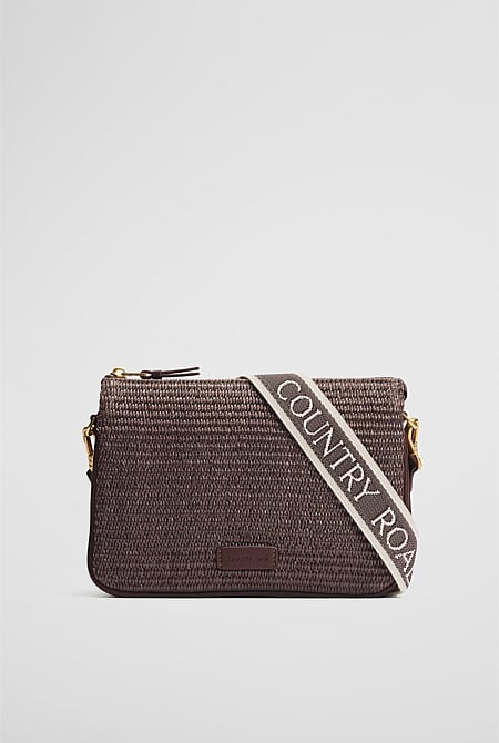 Woven Tri Crossbody Bag